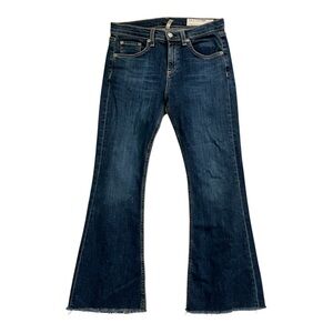 rag & bone Modele Dark Indigo Ankle Flare Jeans size 26